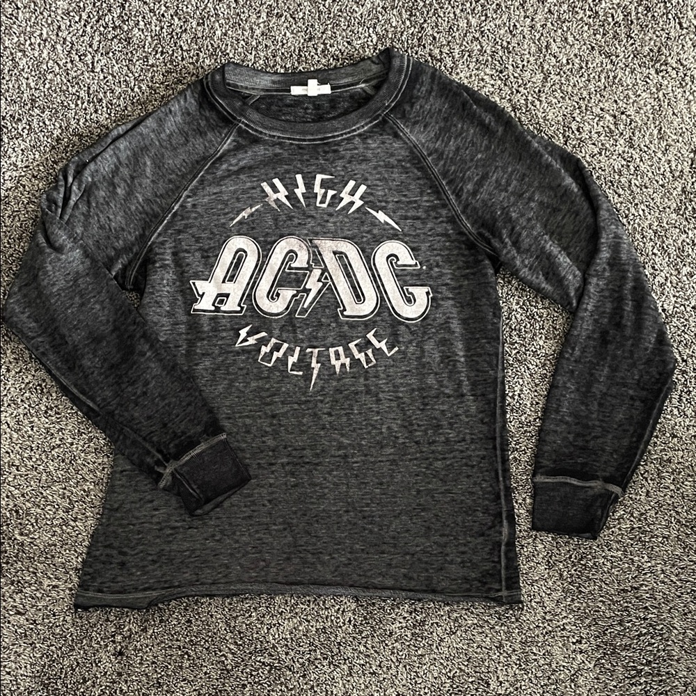 AC/DC Charcoal High Voltage Long Sleeve